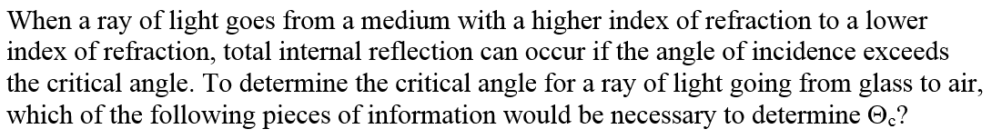 physics - refraction