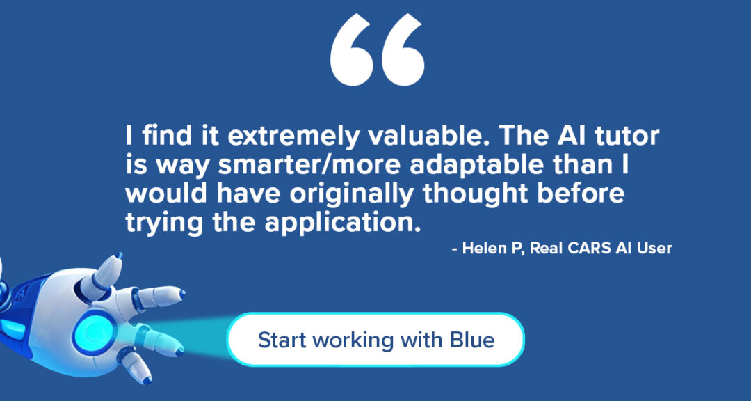 Meet Blue, the First AI MCAT Tutor for CARS MCAT Study Blog Blueprint