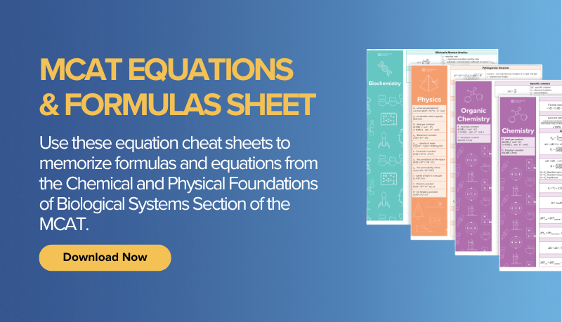 Free MCAT Equations and Formulas Sheets