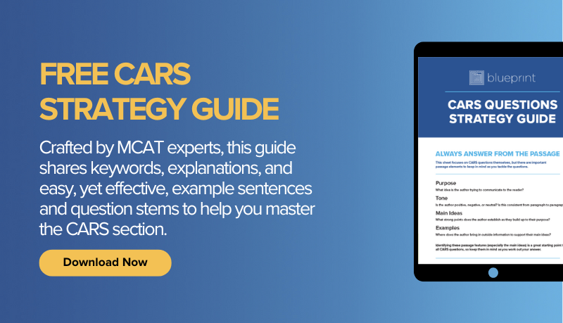 Blueprint MCAT CARS Strategy Guide