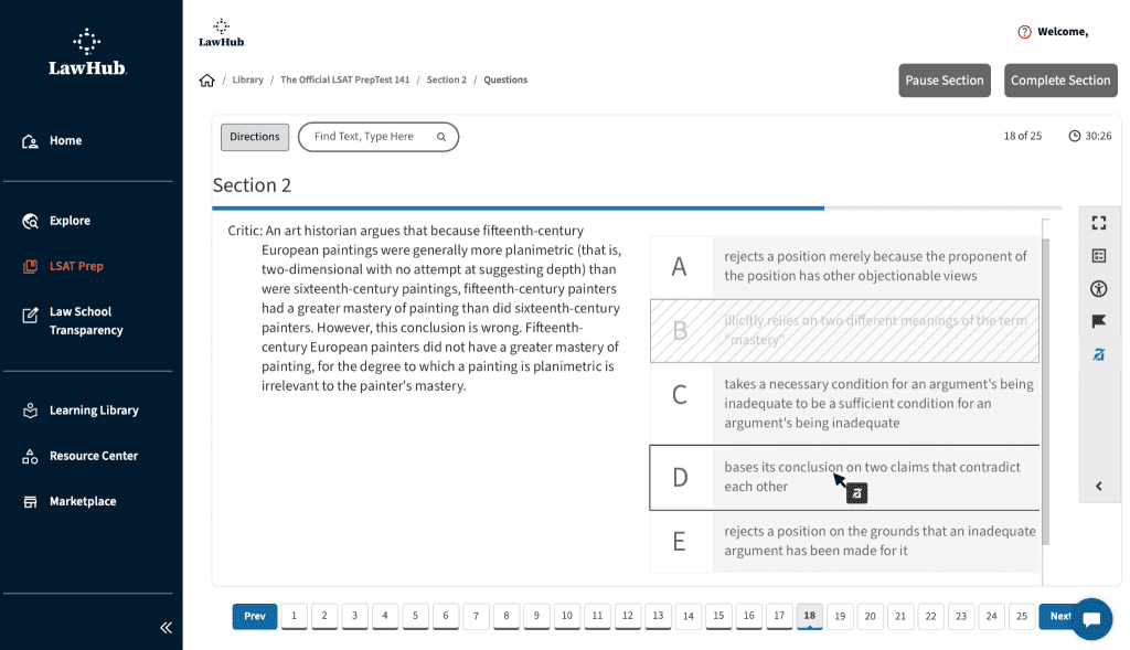 LSAT Interface Update Masking